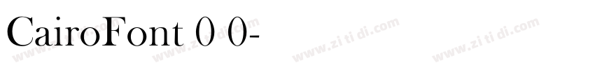 CairoFont 0 0字体转换